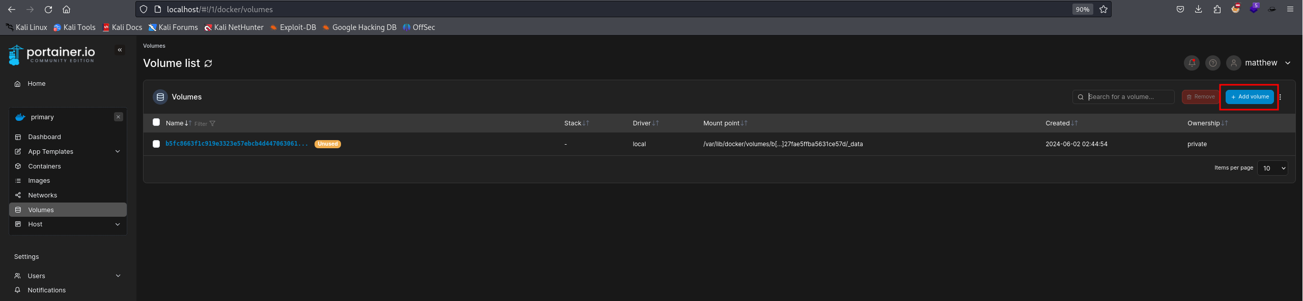 Volume Config